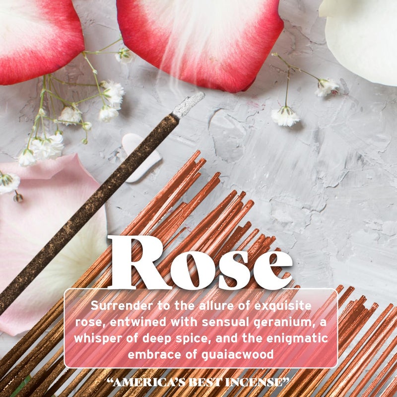 Wild Berry Incense Sticks - Rose - Exquisite Fragrance with Geranium and Spice - Hand Dipped in The USA (100 Count) - Image 3